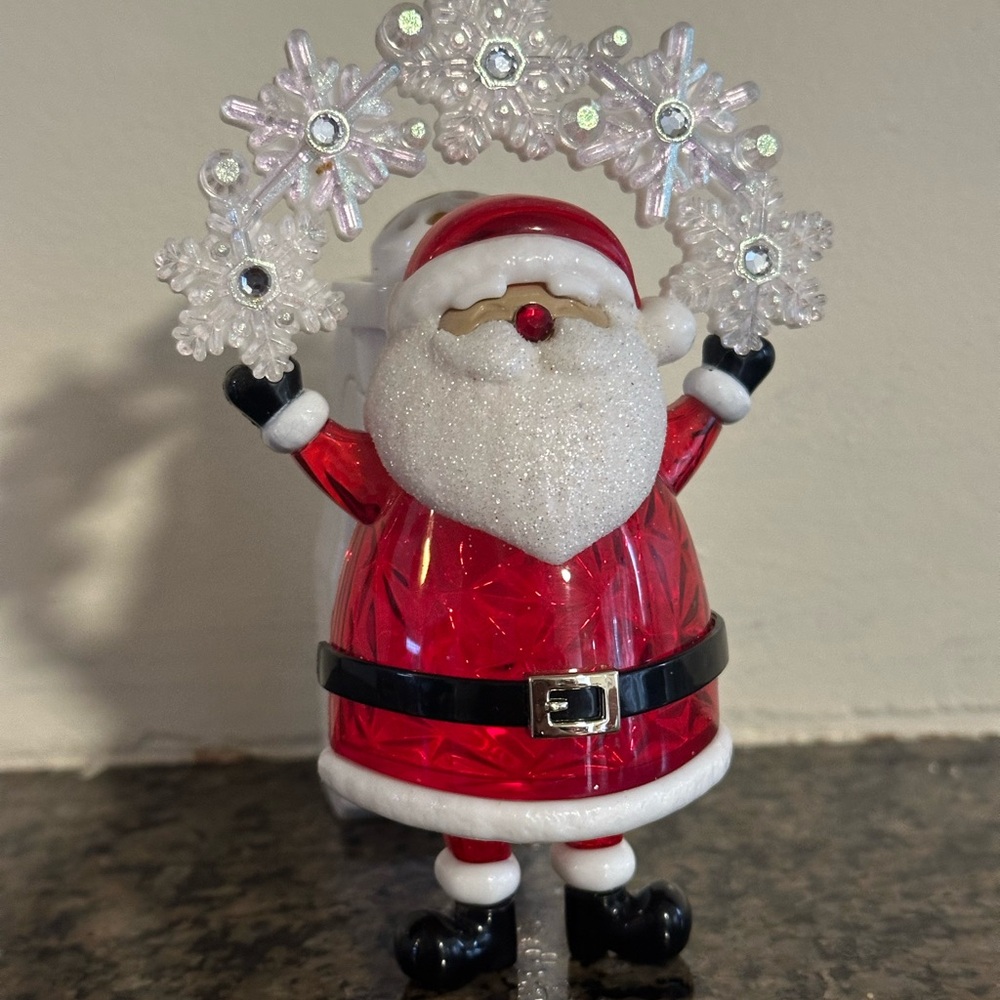 Bath & Body Works Santa Claus Snowflakes wallflower oil Diffuser light Christmas